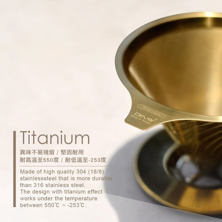 Driver Coffee Filters DRIVER Coffee Filter Golden Speed Drip Hand Drip Coffee Stainless Steel DRIVER Coffee Filter Golden Speed Drip Hand Drip Coffee Stainless Steel