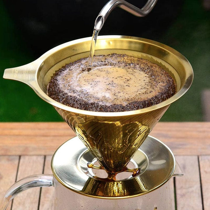 Driver Coffee Filters DRIVER Coffee Filter Golden Speed Drip Hand Drip Coffee Stainless Steel DRIVER Coffee Filter Golden Speed Drip Hand Drip Coffee Stainless Steel