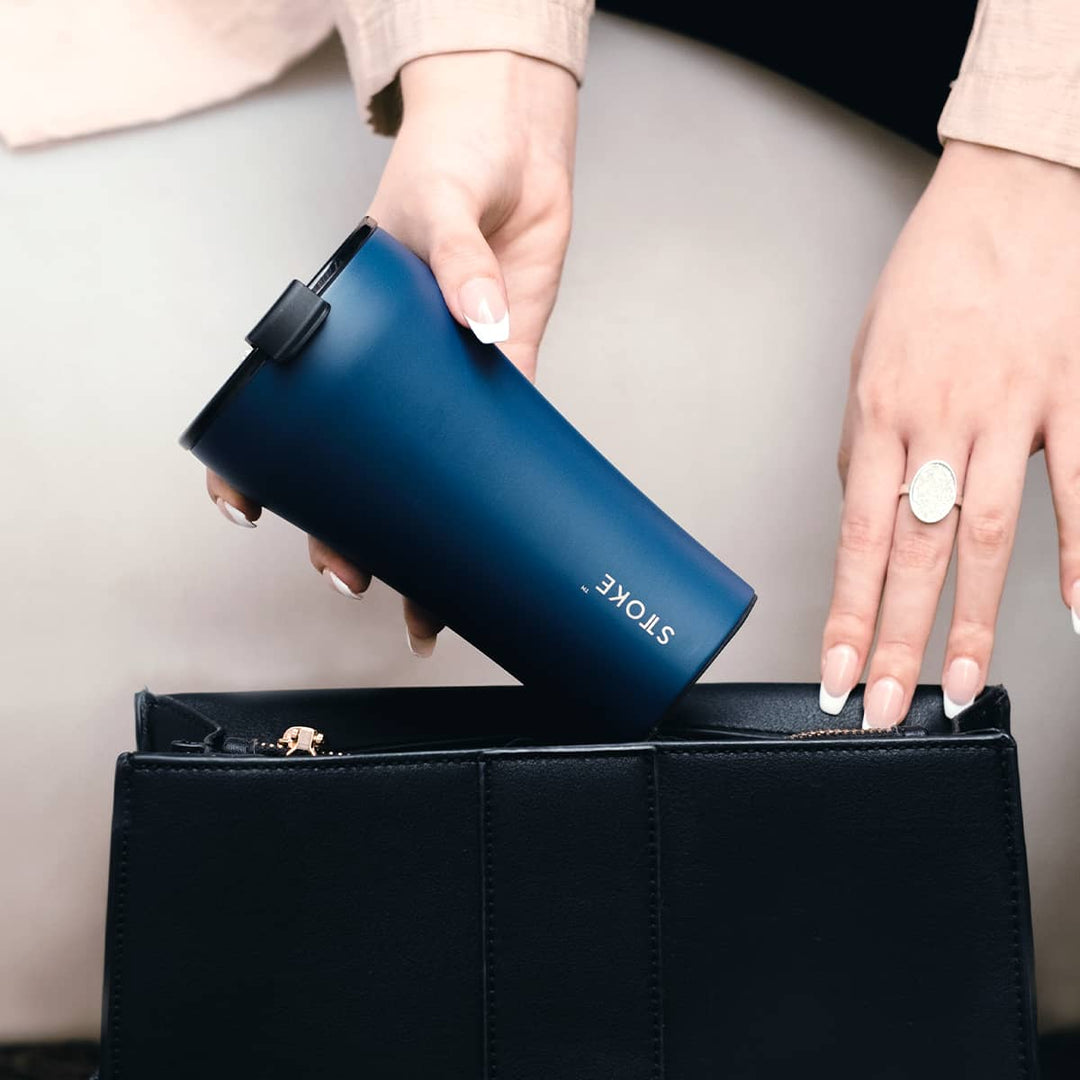 Sttoke Inc Tumbler STTOKE - The Luxe Black STTOKE - The Luxe Black - ShatterProof Ceramic Reusable Cup