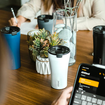 Sttoke Inc Tumbler STTOKE - The Magnetic Blue STTOKE - The Magnetic Blue - ShatterProof Ceramic Reusable Cup