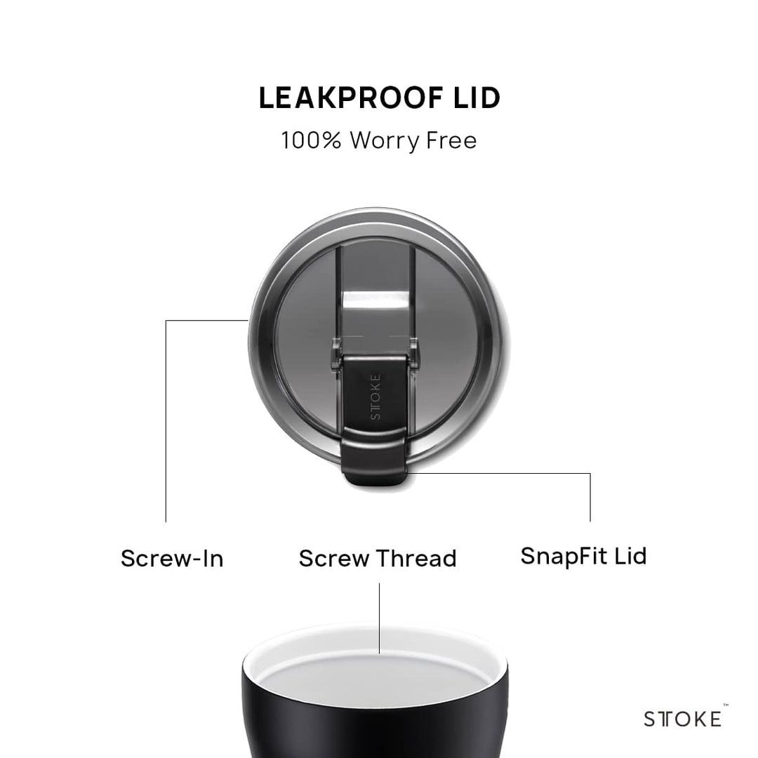 Sttoke Inc Tumbler Accessories STTOKE - Tritan Leakproof Lid for 12oz/ 16oz STTOKE - Tritan Leakproof Lid for 12oz/ 16oz